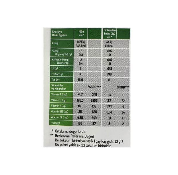 Organik Klorella (Chlorella) Tozu 100 gr Naturiga