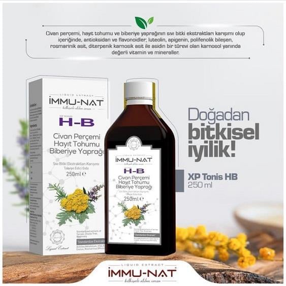 XP Tonis HB Hayıt-Civan Perçemi-Biberiye Ekstraktı 250Ml İmmunat