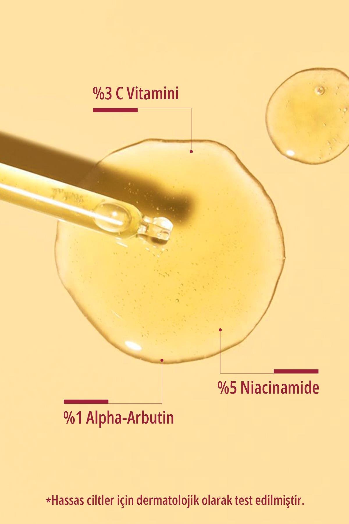 Leke Karşıtı, Aydınlatıcı C Vitaminli Cilt Bakım Serumu 30 ml