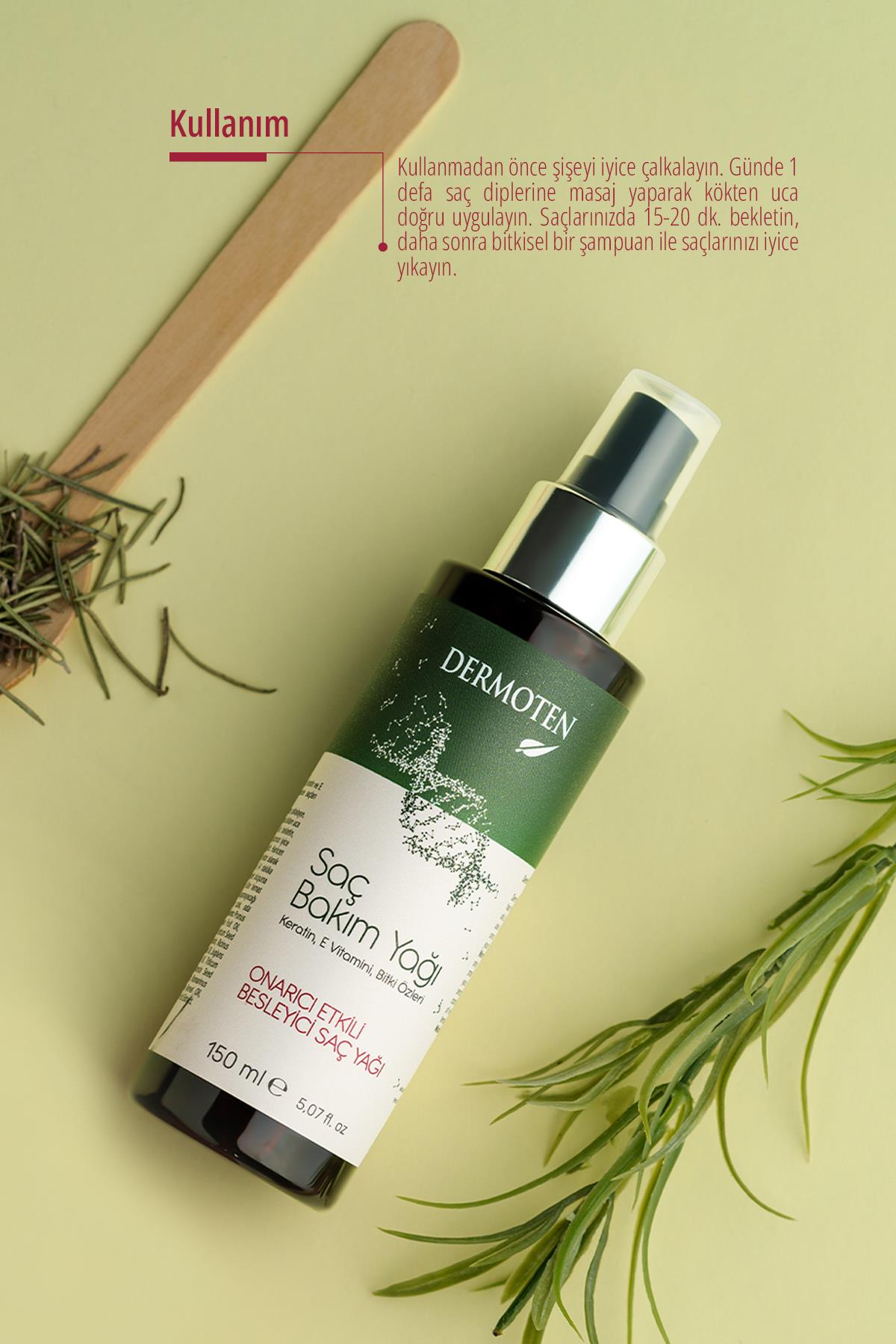 Saç Bakım Yağı Keratin ve E Vitamini İçerikli 150 ml