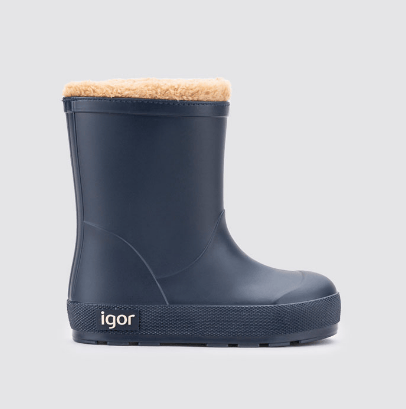  İgor Kürklü Çocuk Yağmur Botu Yogi Borreguito Navy Lacivert W10306-003 