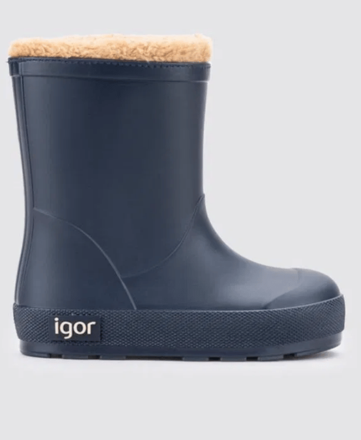  İgor Kürklü Çocuk Yağmur Botu Yogi Borreguito Navy Lacivert W10306-003 