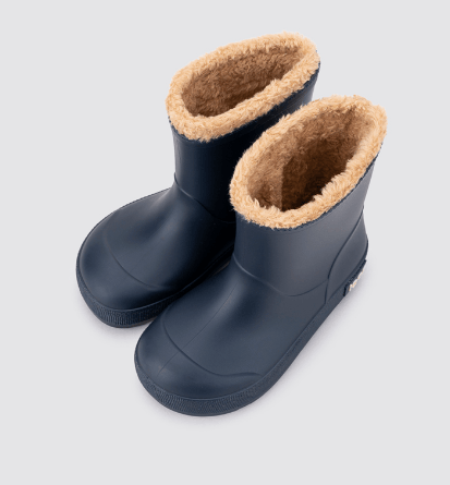  İgor Kürklü Çocuk Yağmur Botu Yogi Borreguito Navy Lacivert W10306-003 