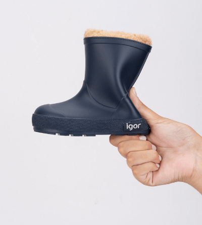  İgor Kürklü Çocuk Yağmur Botu Yogi Borreguito Navy Lacivert W10306-003 