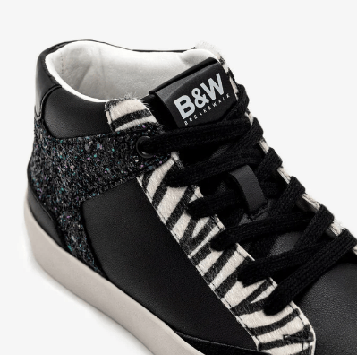 Conguitos 32-40 Sneaker Ayakkabı Zebra Siyah  BJSH368007