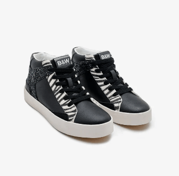 Conguitos 32-40 Sneaker Ayakkabı Zebra Siyah  BJSH368007