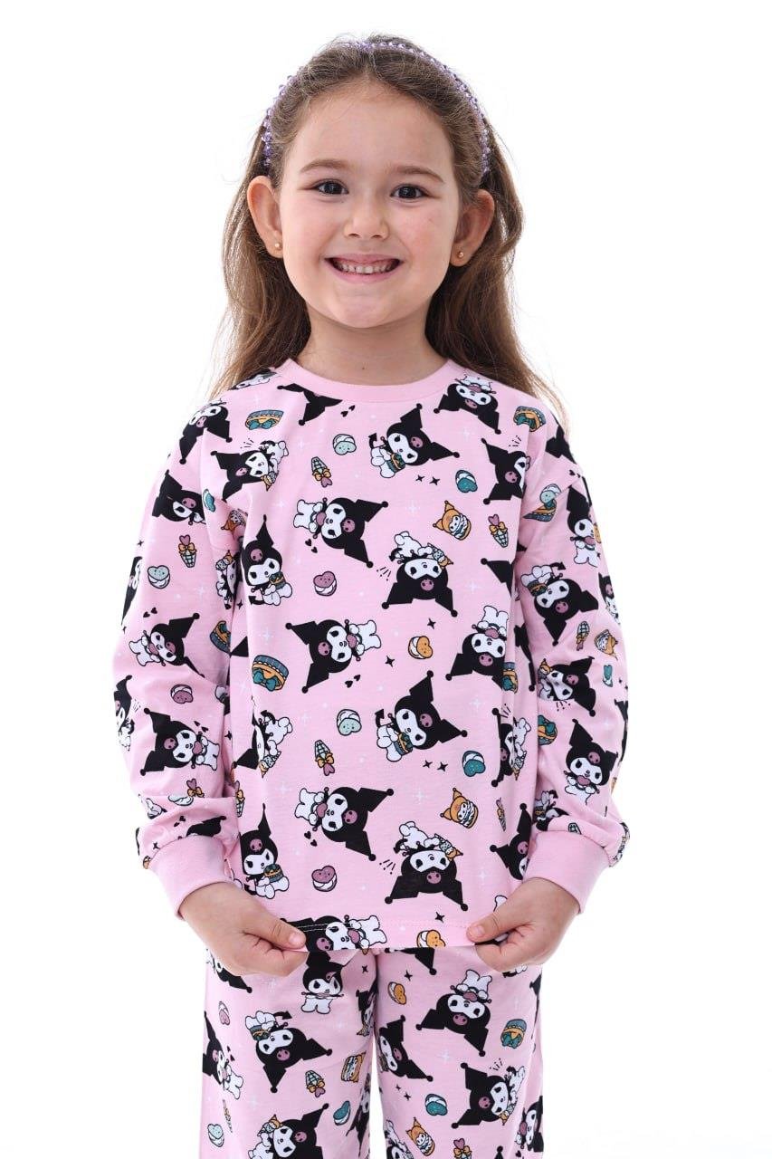 Kız Çocuk 9 Ay-3 Yaş Kuromi Pembe Pijama Takımı 33201