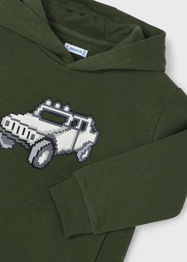 Mayoral Erkek 3-9 Yaş Kışlık  Sweatshirt Baskılı Yeşil 4451   
