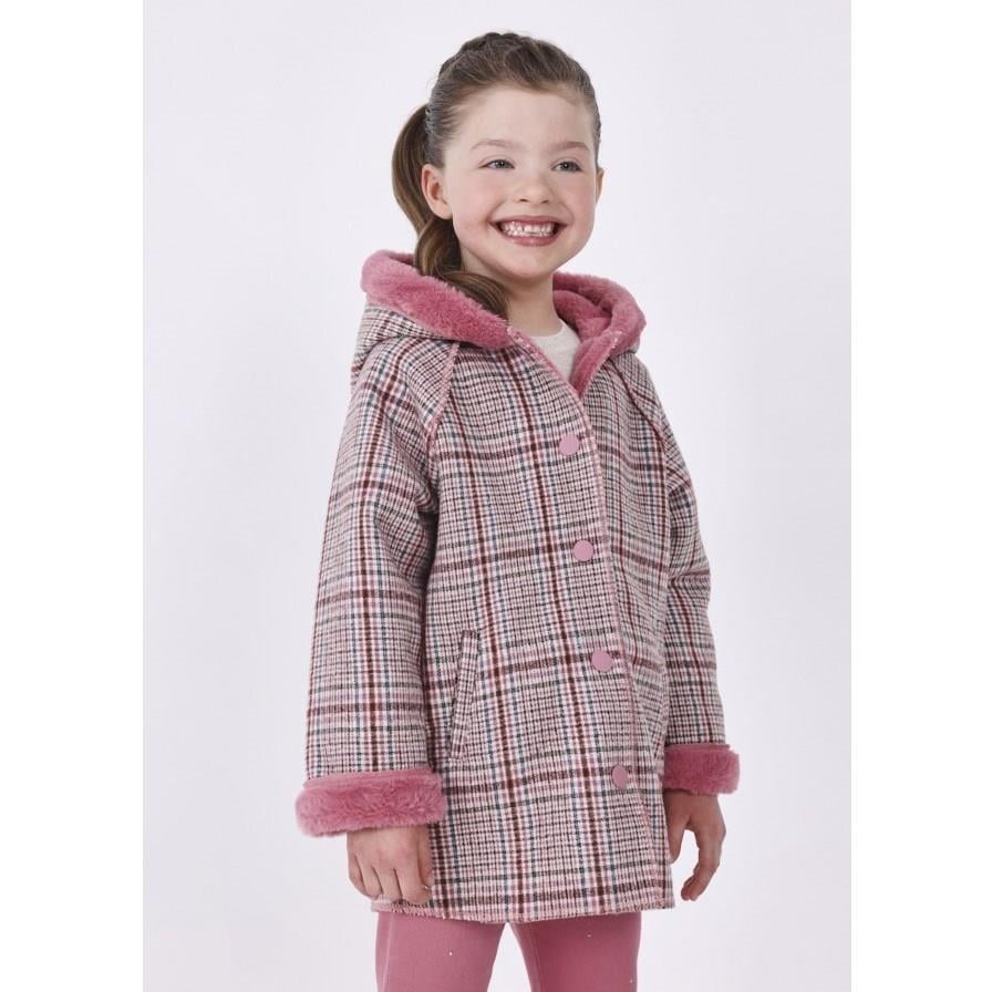 Mayoral Kışlık Kız Kapşonlu Mont Kaban Pembe 4408
