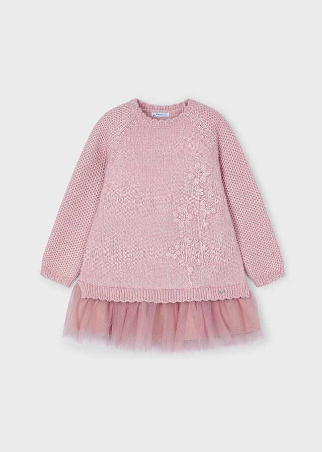 Mayoral Kız 3-9 Yaş Kışlık Örme Elbise Pembe 4918