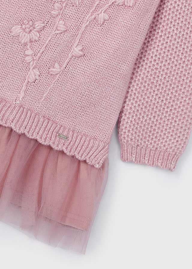 Mayoral Kız 3-9 Yaş Kışlık Örme Elbise Pembe 4918