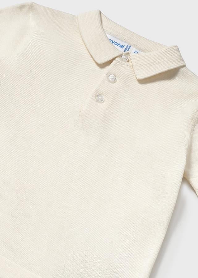 Mayoral Yazlık Erkek 12 Ay-4 Yaş Polo Yaka Triko T-shirt Bej 1106