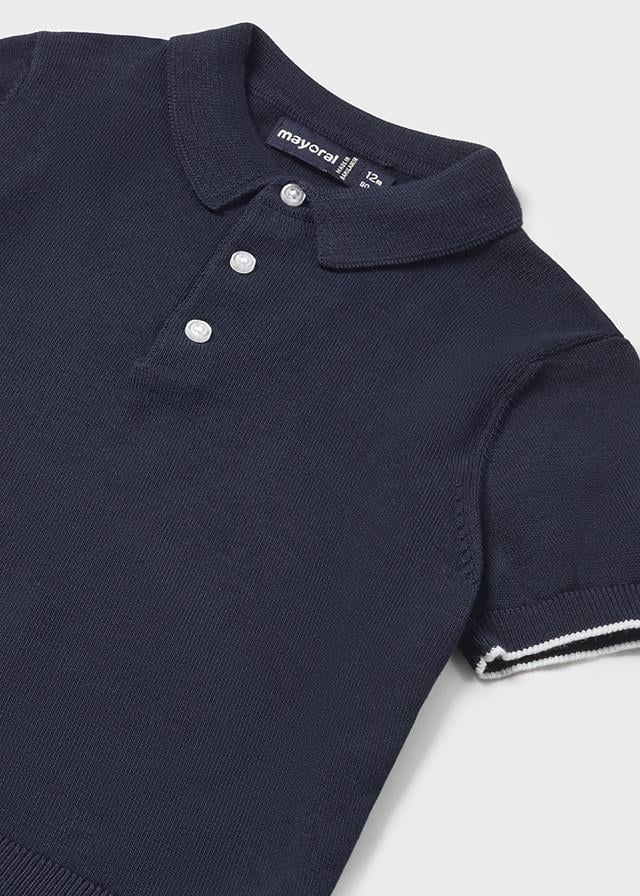 Mayoral Yazlık Erkek Bebek Kısa Kol Polo T-shirt Koyu Mavi 1105