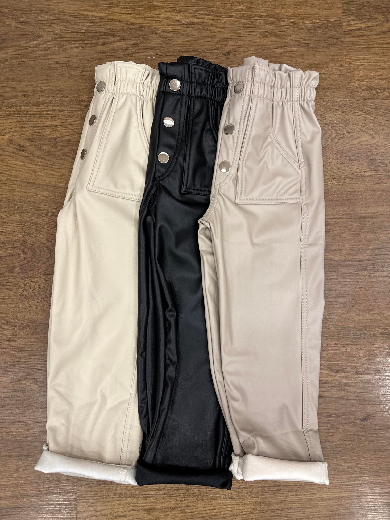 PL Kids 3982 Deri Bej Pantolon 