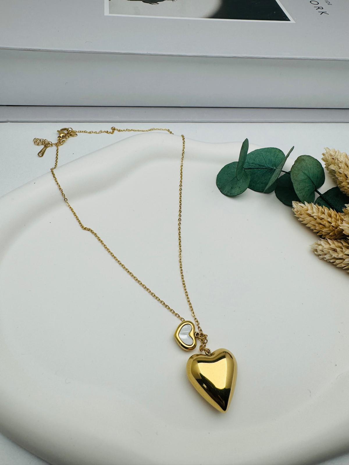 Kalpli Çelik Kolye (Gold) 0106341