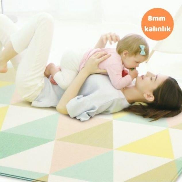 Dwinguler Pastel Triangle Oyun Matı ve Halısı