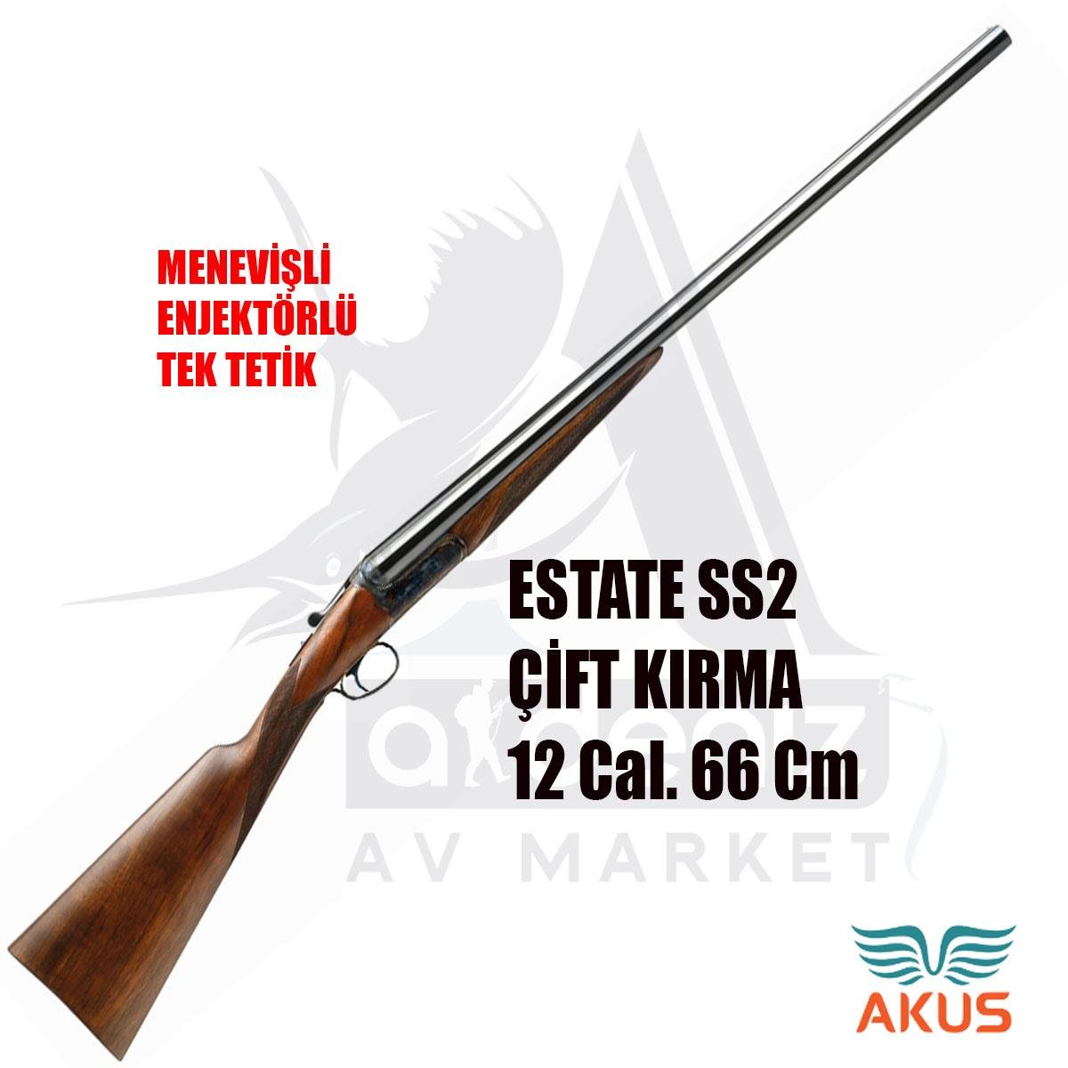 Akus Estate Çift Kırma 12 cal. 66 cm Yivsiz Av TüfeğiAKUS