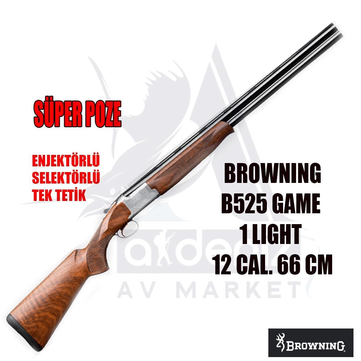 Browning B525 Game 1 Light Süper Poze Yivsiz Av Tüfeği 12 cal. 66 cmBROWNİNG
