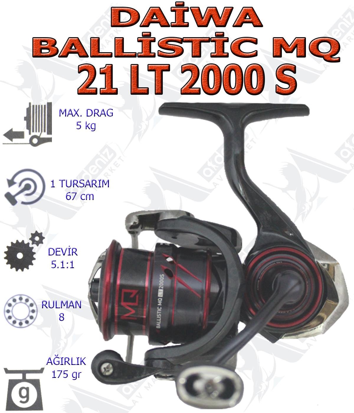 Daiwa Ballistic MQ 21 LT 2000 S Lrf Olta MakinesiDAİWA