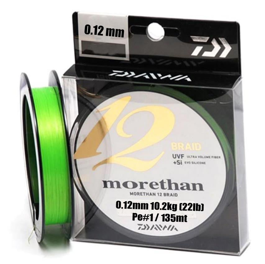 DAİWA Morethan 12 Braid (örgü) 0,12mm Pe#1 135m Lime Green İp MisinaDAİWA