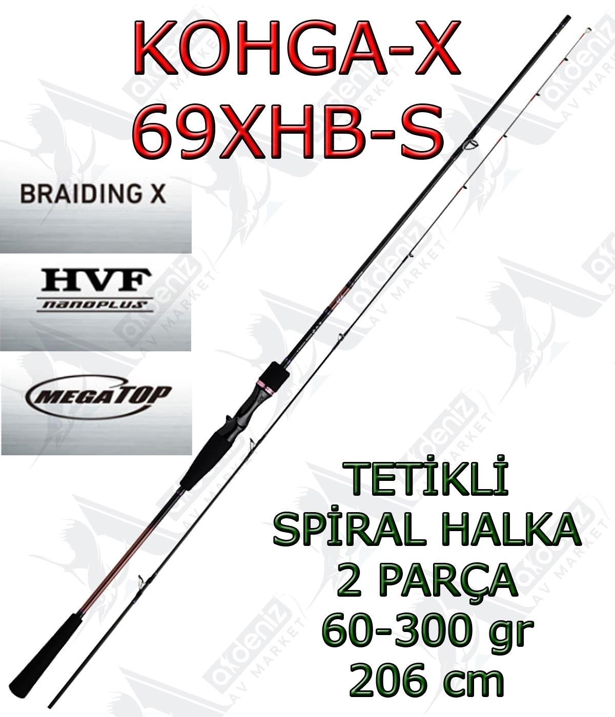 Daiwa New Kohga Tenya Game 2.06 Mt 60-300 Gr Tai Rubber Kamışı (2 Parça-Tetikli-Spiral Halka)DAİWA