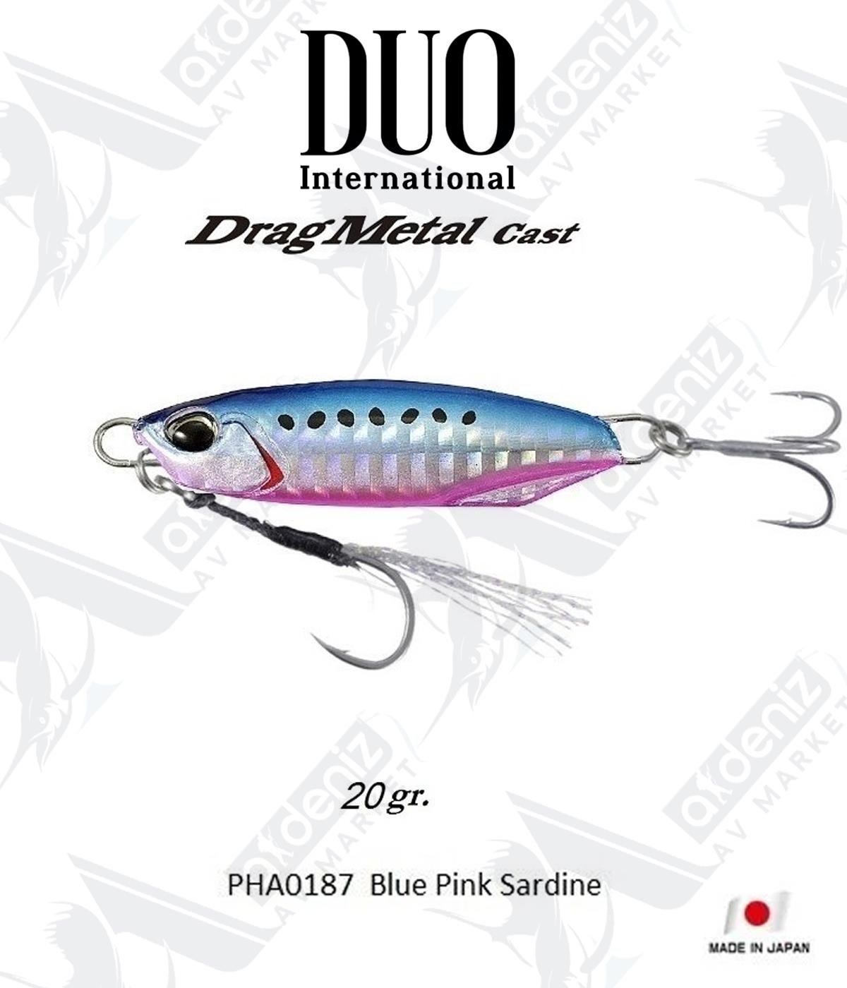 Duo Drag Metal Cast Jig 20 gr #PHA0187 Blue Pink SardineDUO