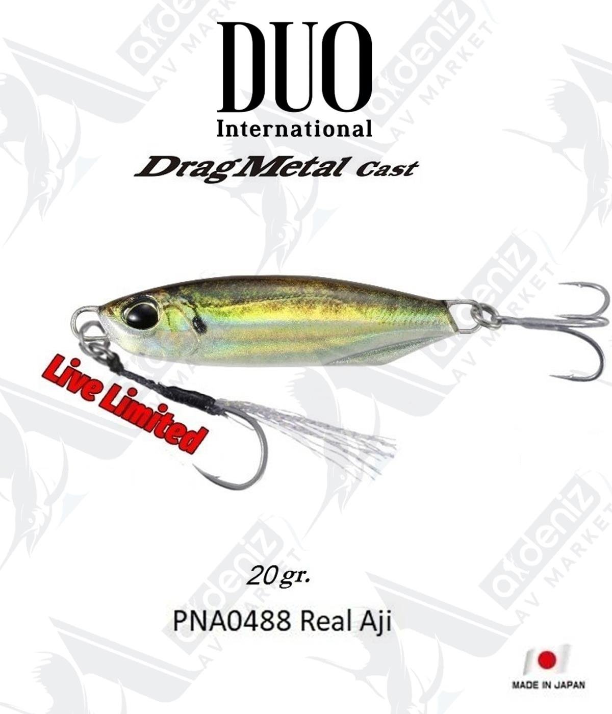 Duo Drag Metal Cast Jig 20 gr #PNA0488 Real AjiDUO
