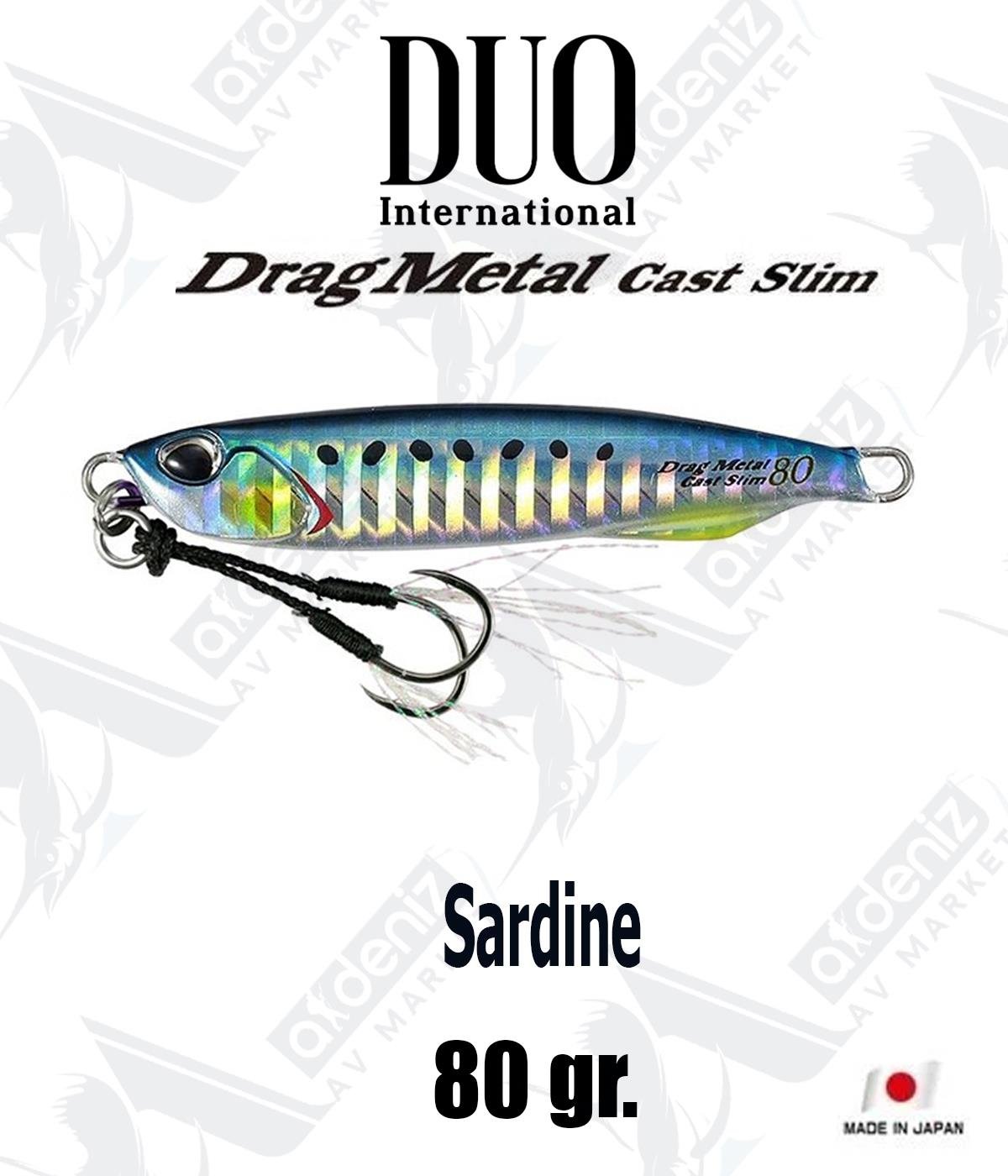 Duo Drag Metal Cast Slim Jig 80 gr #PHA0011 SardineDUO
