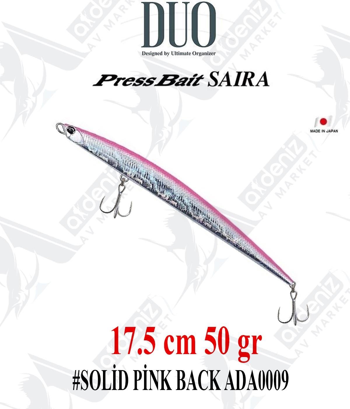 Duo Press Bait Saira 175 mm 50 gr #ADA0009 SOLİD PİNK BACKDUO