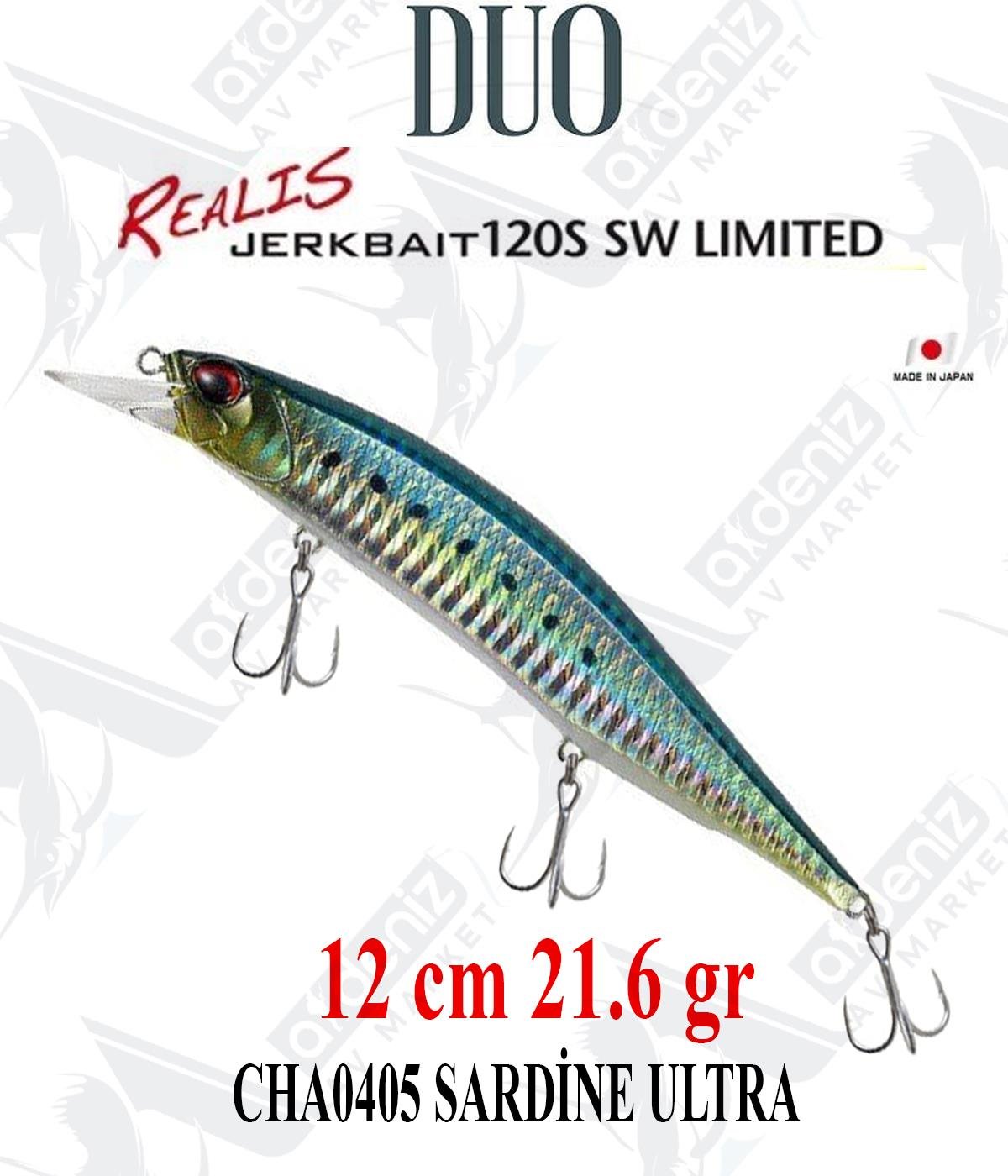 Duo Realis Jerkbait 120S SW Limited 12cm 21.6gr #CHA0405 SARDİNE ULTRADUO