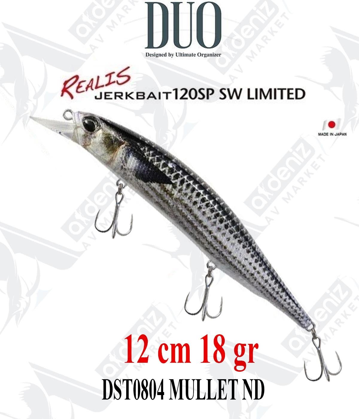 Duo Realis Jerkbait 120SP SW Limited 12cm 18gr #DST0804 MULLET NDDUO