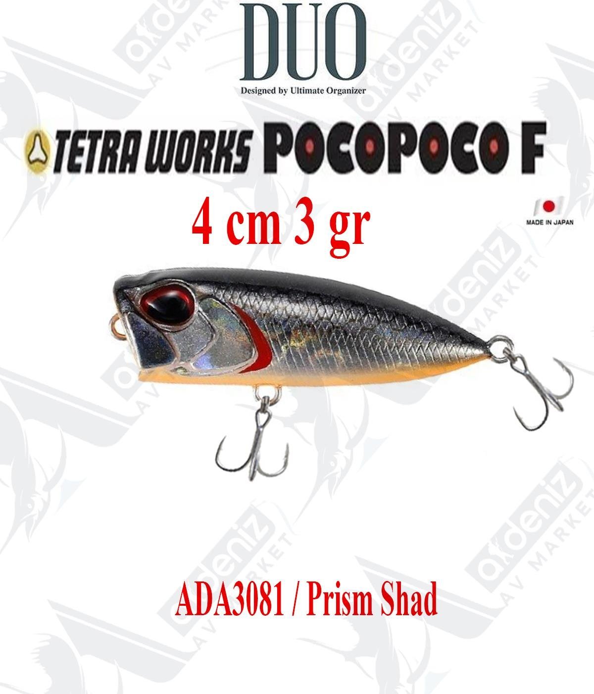 Duo Tetra Works Pocopoco 40F 4cm 3gr Micro Popper #ADA3081 Prism ShadDUO