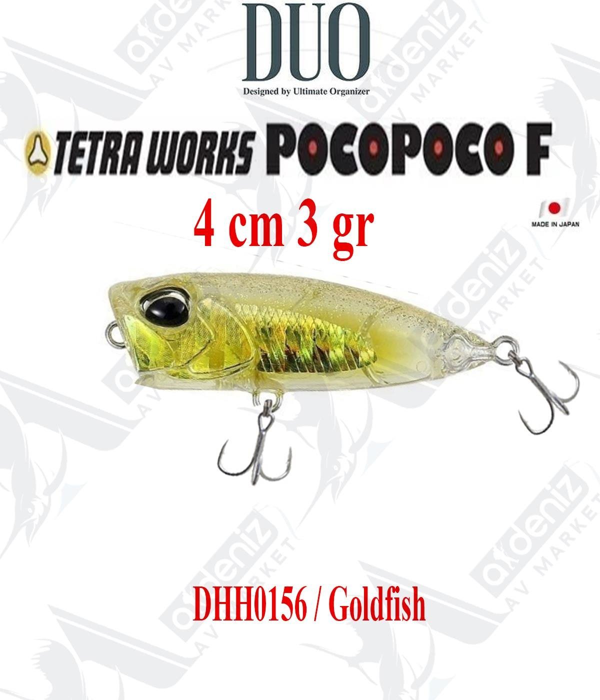 Duo Tetra Works Pocopoco 40F 4cm 3gr Micro Popper #DHH0156 GoldFishDUO