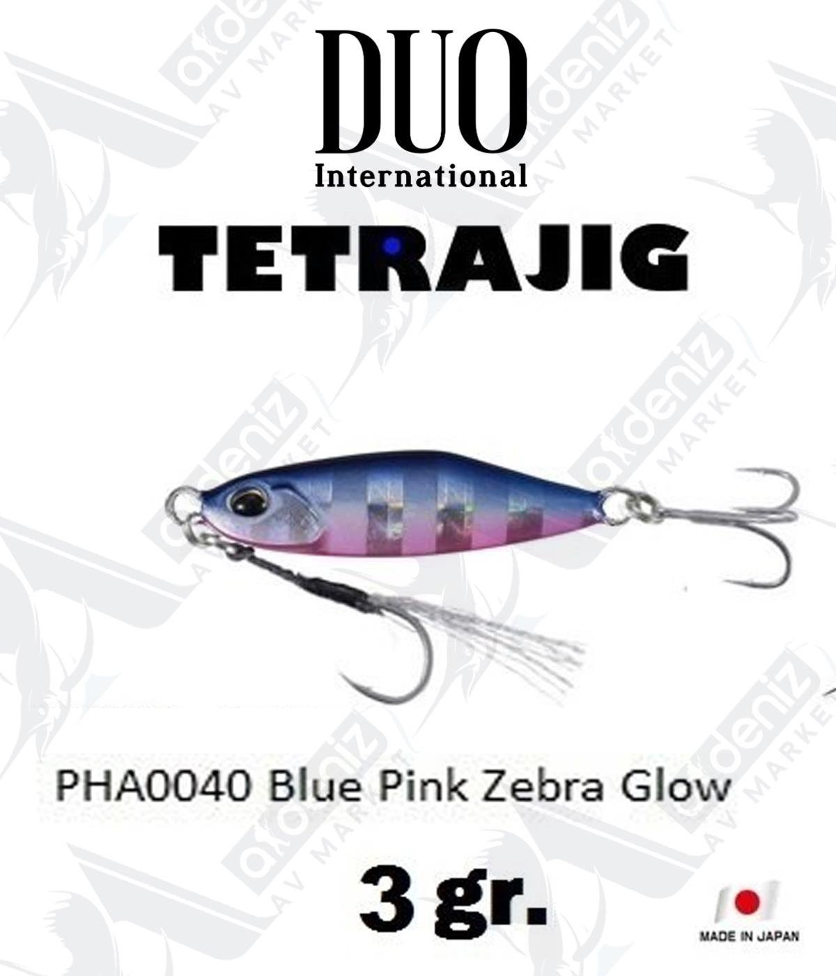 Duo Tetra Works Tetra Jig 3gr #PHA0040 Blue Pink Zebra GlowDUO
