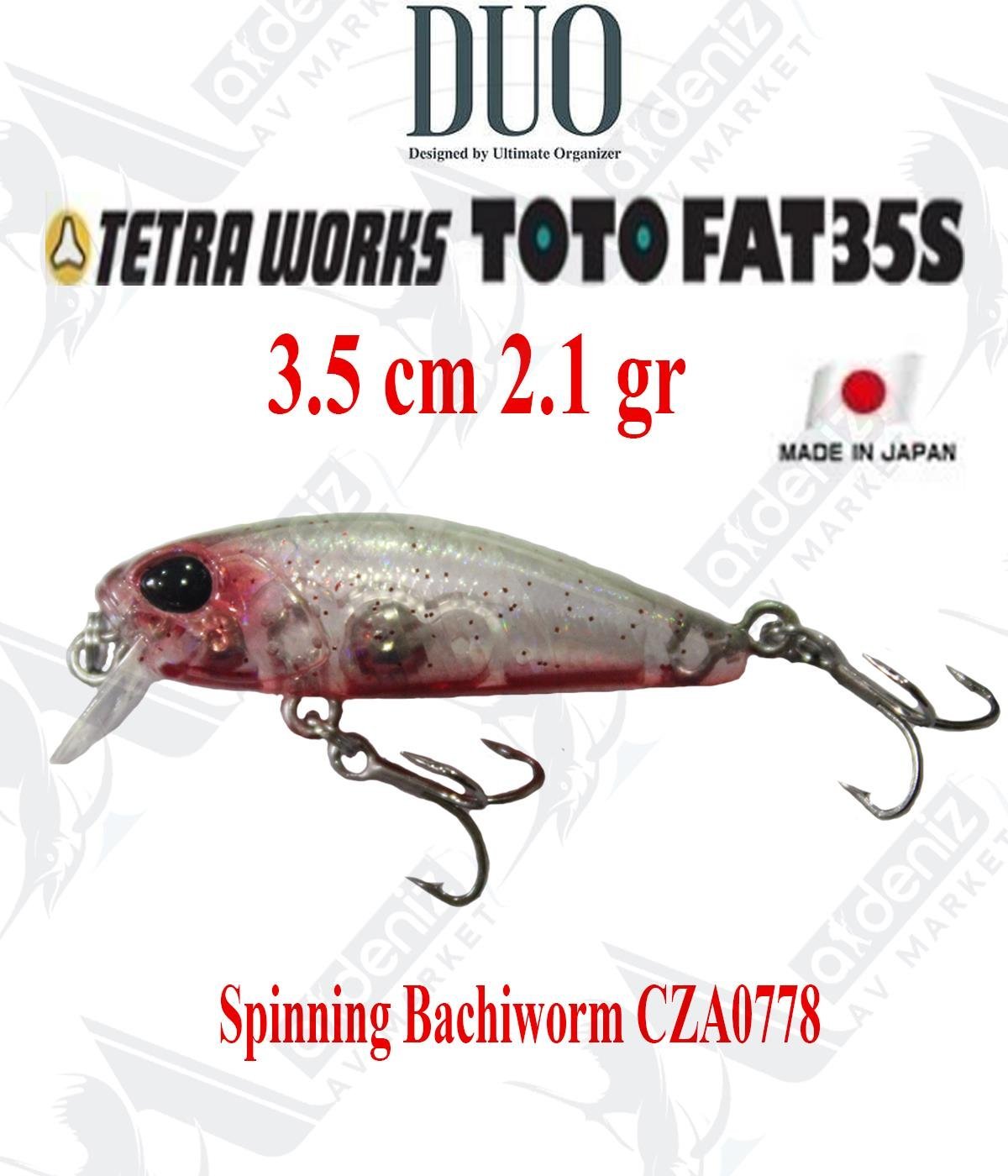 Duo Tetra Works Toto Fat 35S 3.5cm 2.1gr #CZA0778 Spinning BachiwormDUO