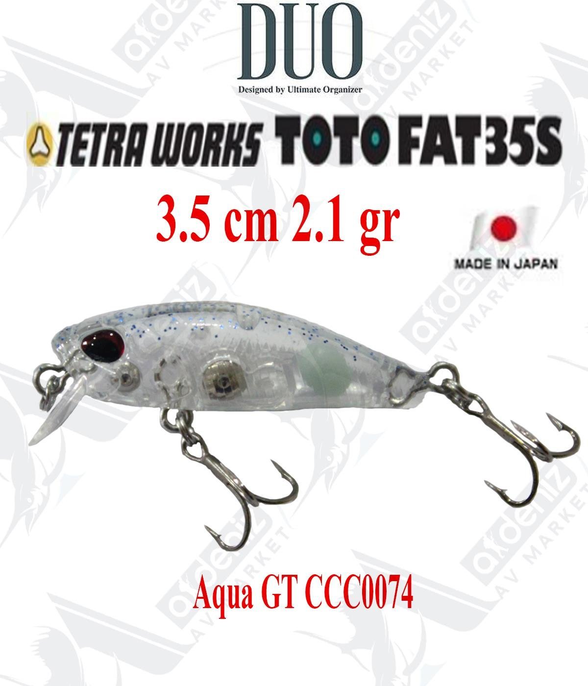 Duo Tetra Works Toto Fat 35S 3.5cm 2.1gr #CCC0074 Aqua GTDUO