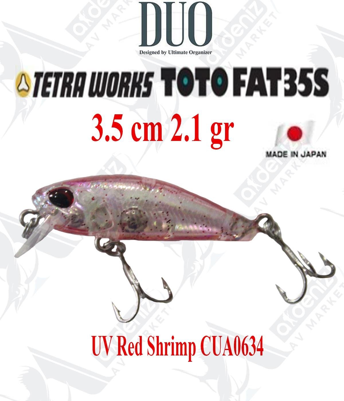 Duo Tetra Works Toto Fat 35S 3.5cm 2.1gr #CUA0634 UV Red ShrimpDUO