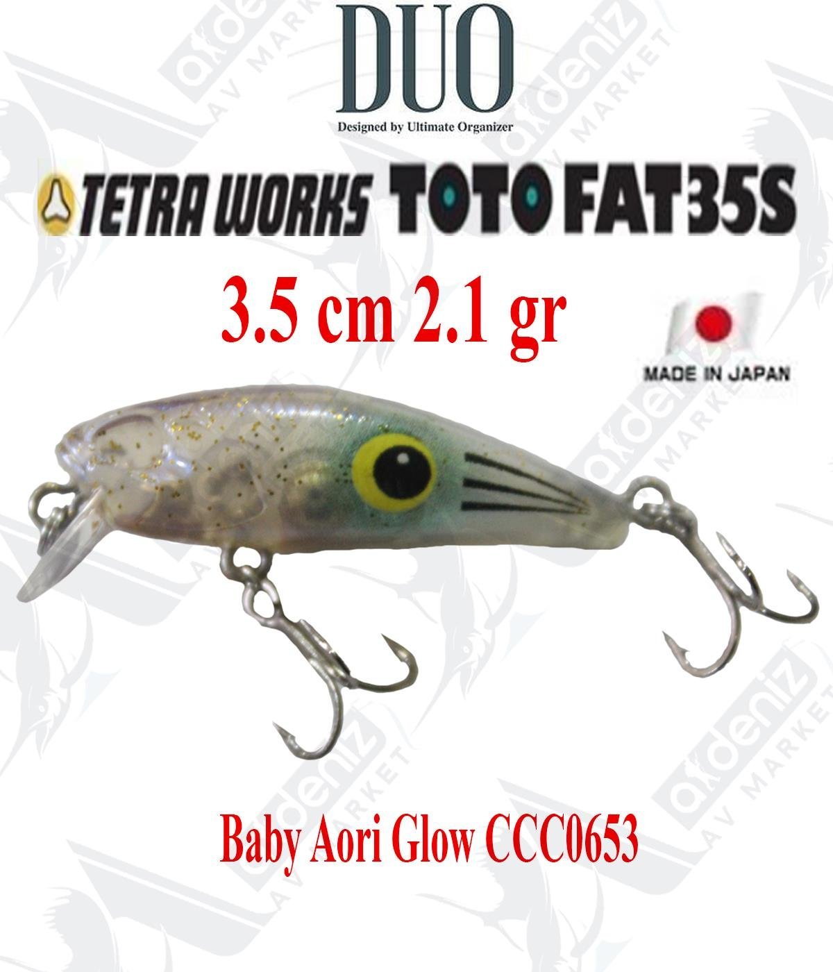 Duo Tetra Works Toto Fat 35S 3.5cm 2.1gr #CCC0653 Baby Aori GlowDUO