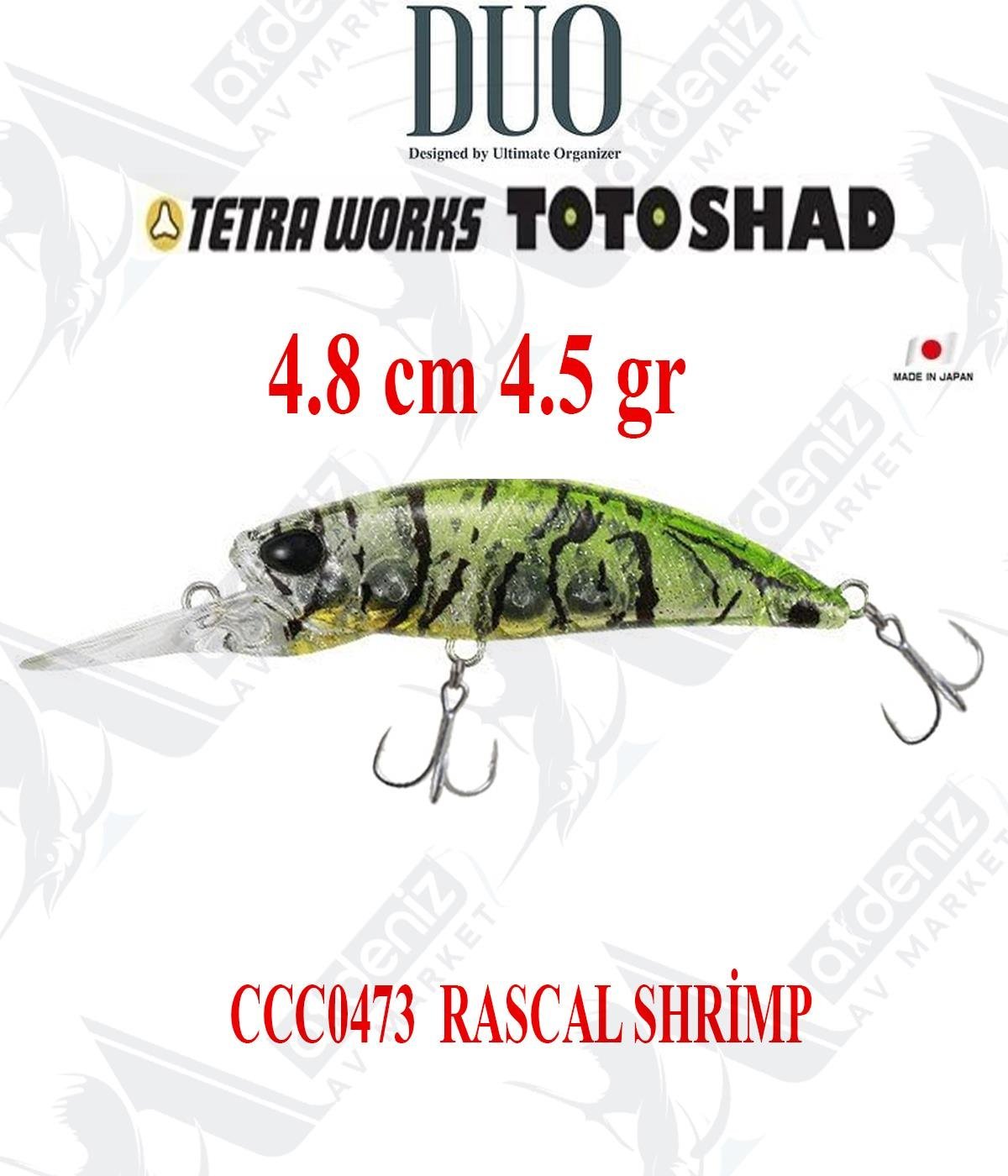 Duo Tetra Works Toto Shad 48S 4.8cm 4.5gr #CCC0473 RASCAL SHRİMPDUO