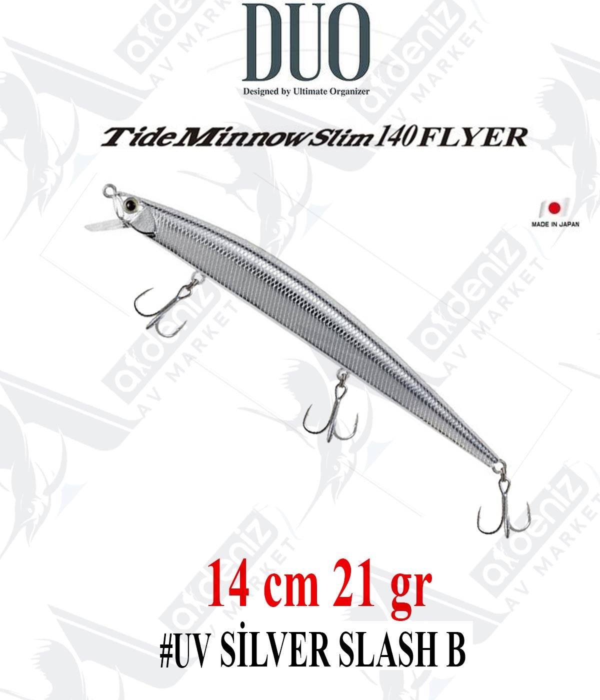 Duo Tide Minnow Slim Flyer 140 mm 21 gr (Sinking) #MCC0522 UV Silver Slash BDUO
