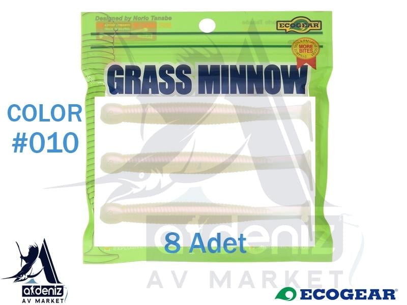 ECOGEAR Grass Minnow L 8,5cm 8pcs #010 Glow