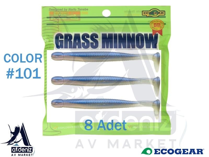 ECOGEAR Grass Minnow L 8,5cm 8pcs #101