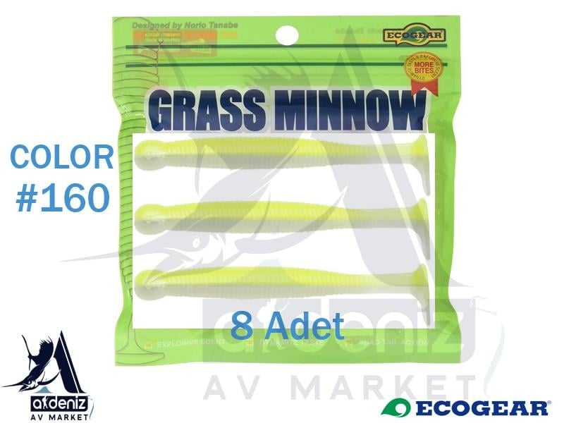 ECOGEAR Grass Minnow L 8,5cm 8pcs #160