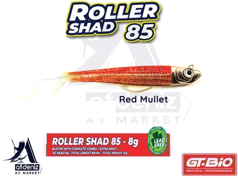 GT-BİO Roller Shad 85 Combo + Body 8,5 cm 8 gr Silikon Balık # Red MulletGT-BİO