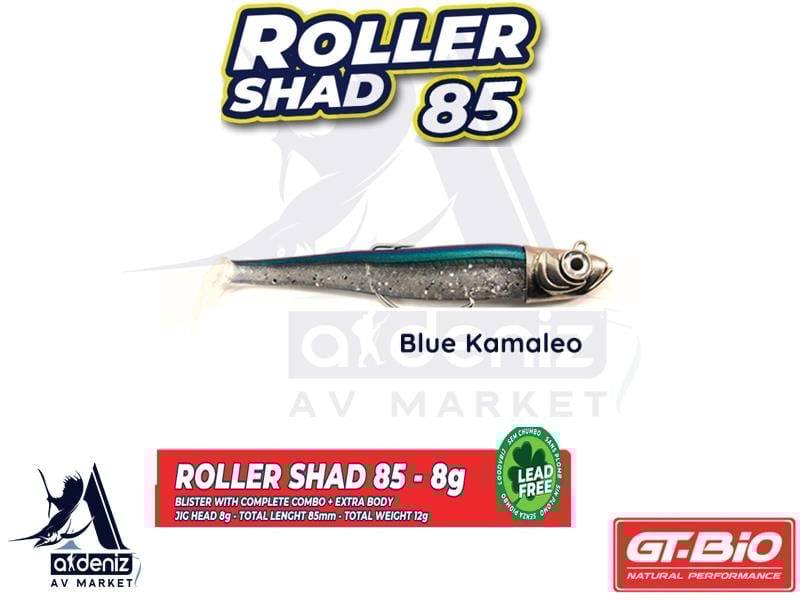 GT-BİO Roller Shad 85 Combo + Body 8,5 cm 8 gr Silikon Balık # Blue KamaleoGT-BİO