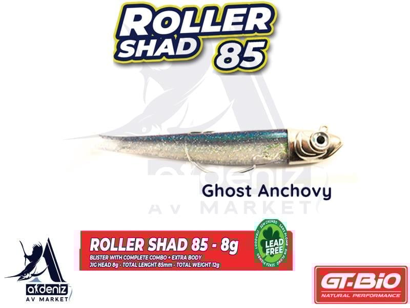 GT-BİO Roller Shad 85 Combo + Body 8,5 cm 8 gr Silikon Balık # Ghost AnchovyGT-BİO