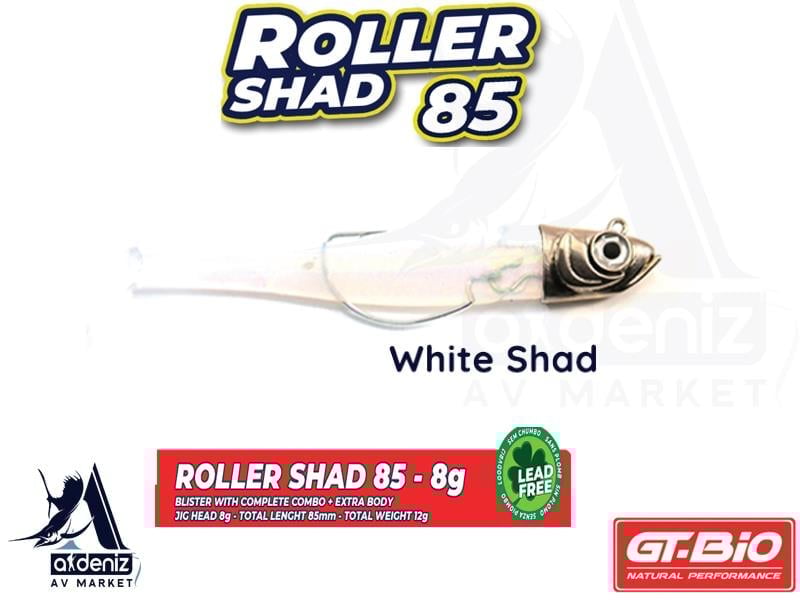 GT-BİO Roller Shad 85 Combo + Body 8,5 cm 8 gr Silikon Balık # White ShadGT-BİO