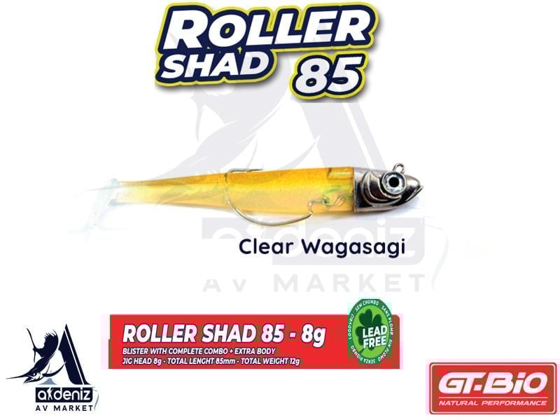 GT-BİO Roller Shad 85 Combo + Body 8,5 cm 8 gr Silikon Balık # Clear WagasagiGT-BİO