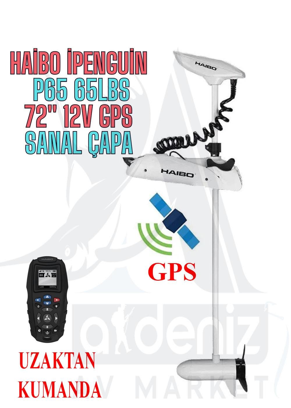 Haibo Ipenguin P65 Gps 12V 72'' 65 Lbs Elektronik Kumandalı Sanal ÇapaHAİBO