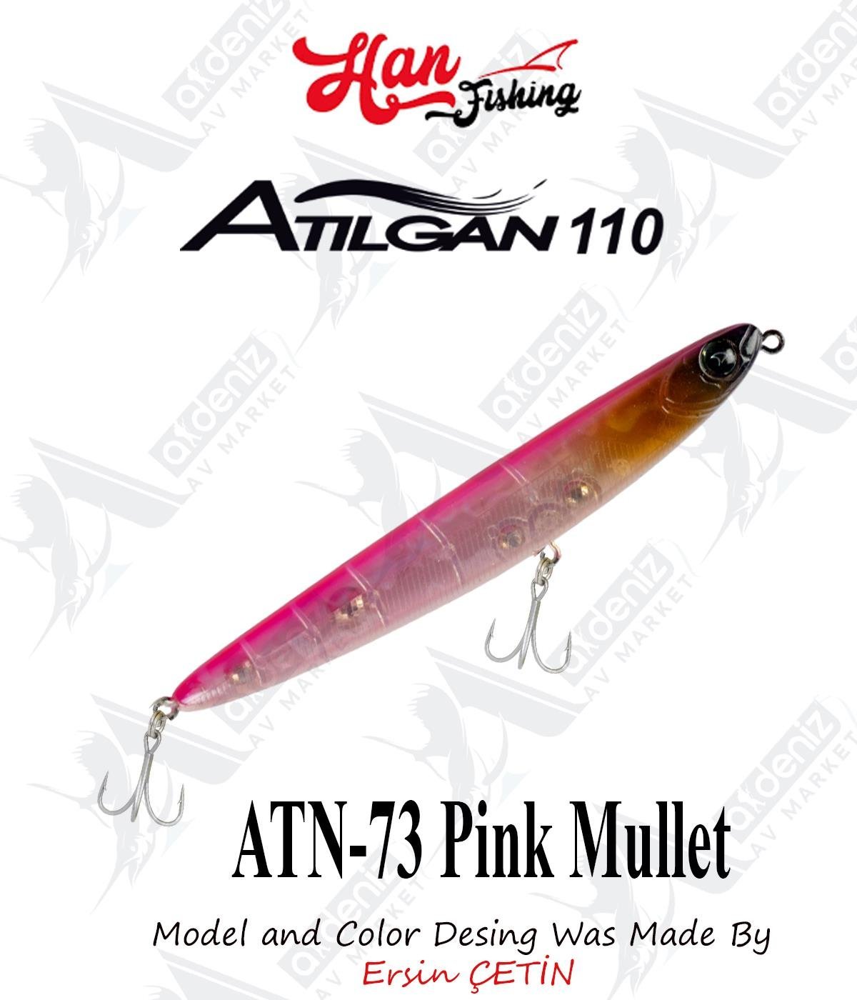 Hanfish Atılgan 110F WTD Su Üstü Maket #ATN-73 Pink MulletHAN FİSHİNG